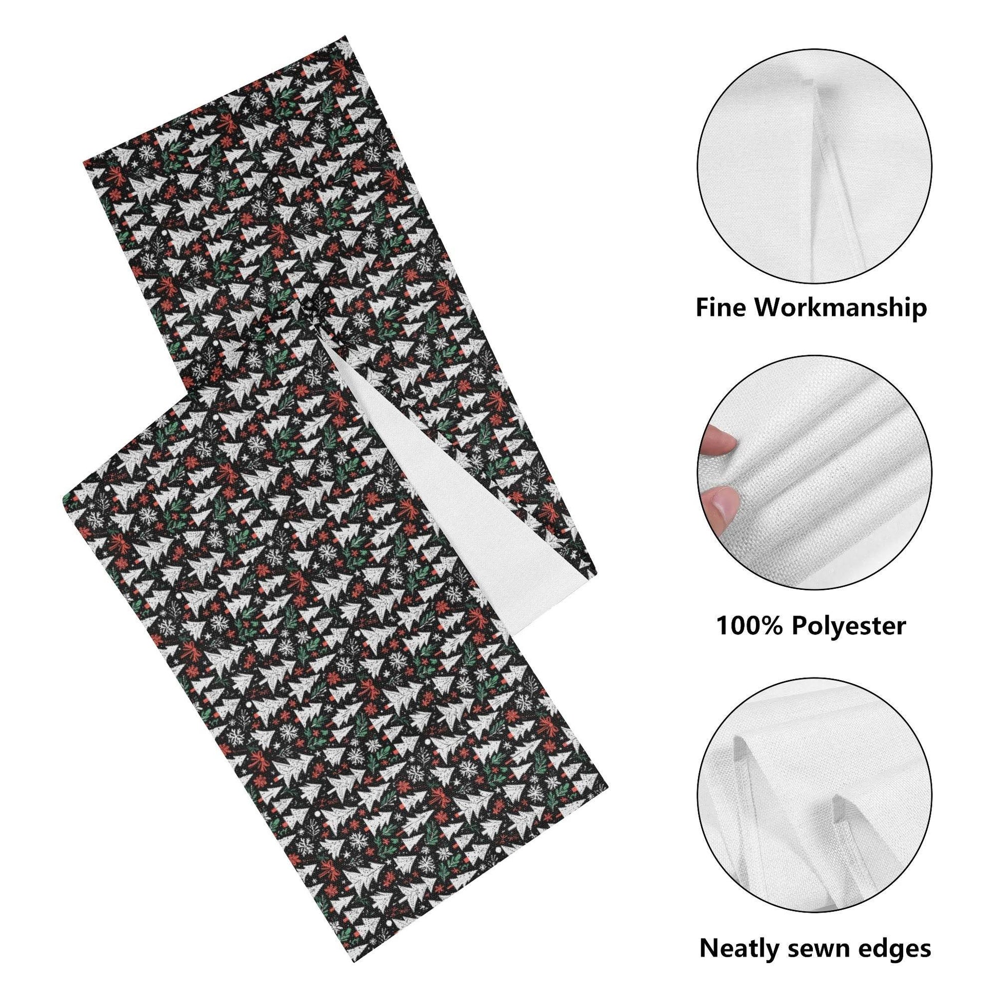 Christmas Trees Polyester Table Runner - DeRose Seasonal