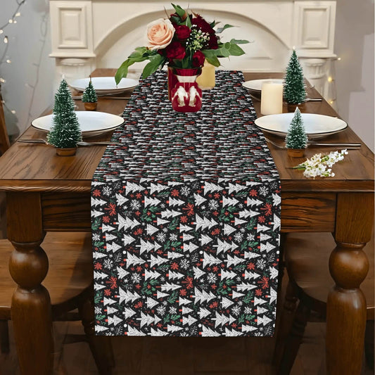 Christmas Trees Polyester Table Runner - DeRose Seasonal