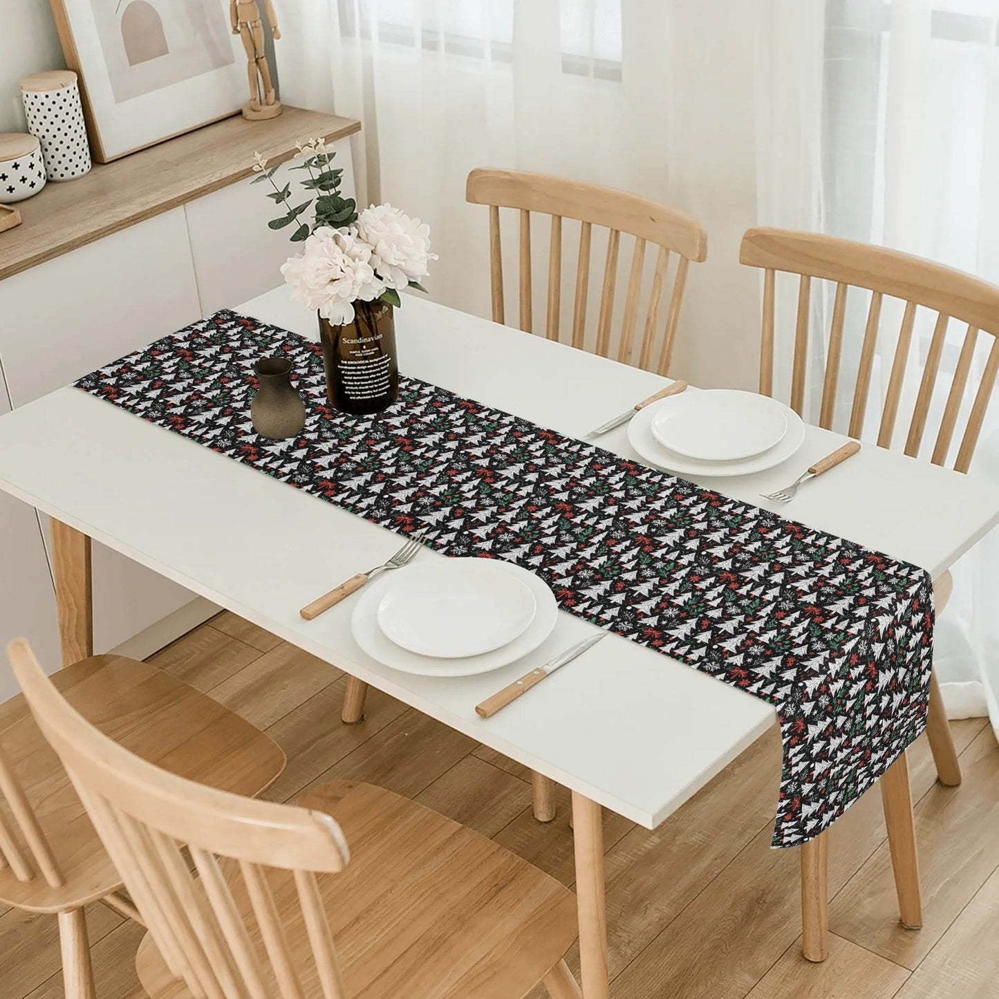 Christmas Trees Polyester Table Runner - DeRose Seasonal