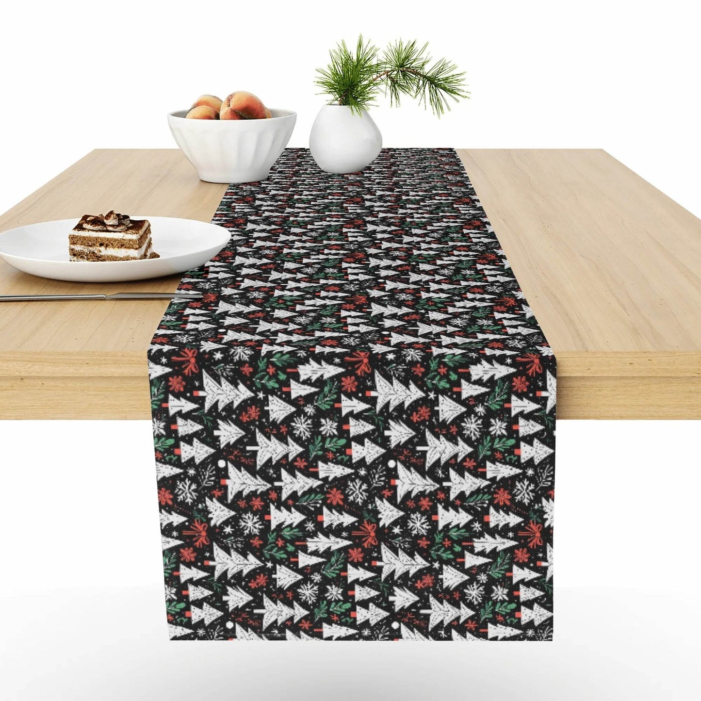 Christmas Trees Polyester Table Runner - DeRose Seasonal