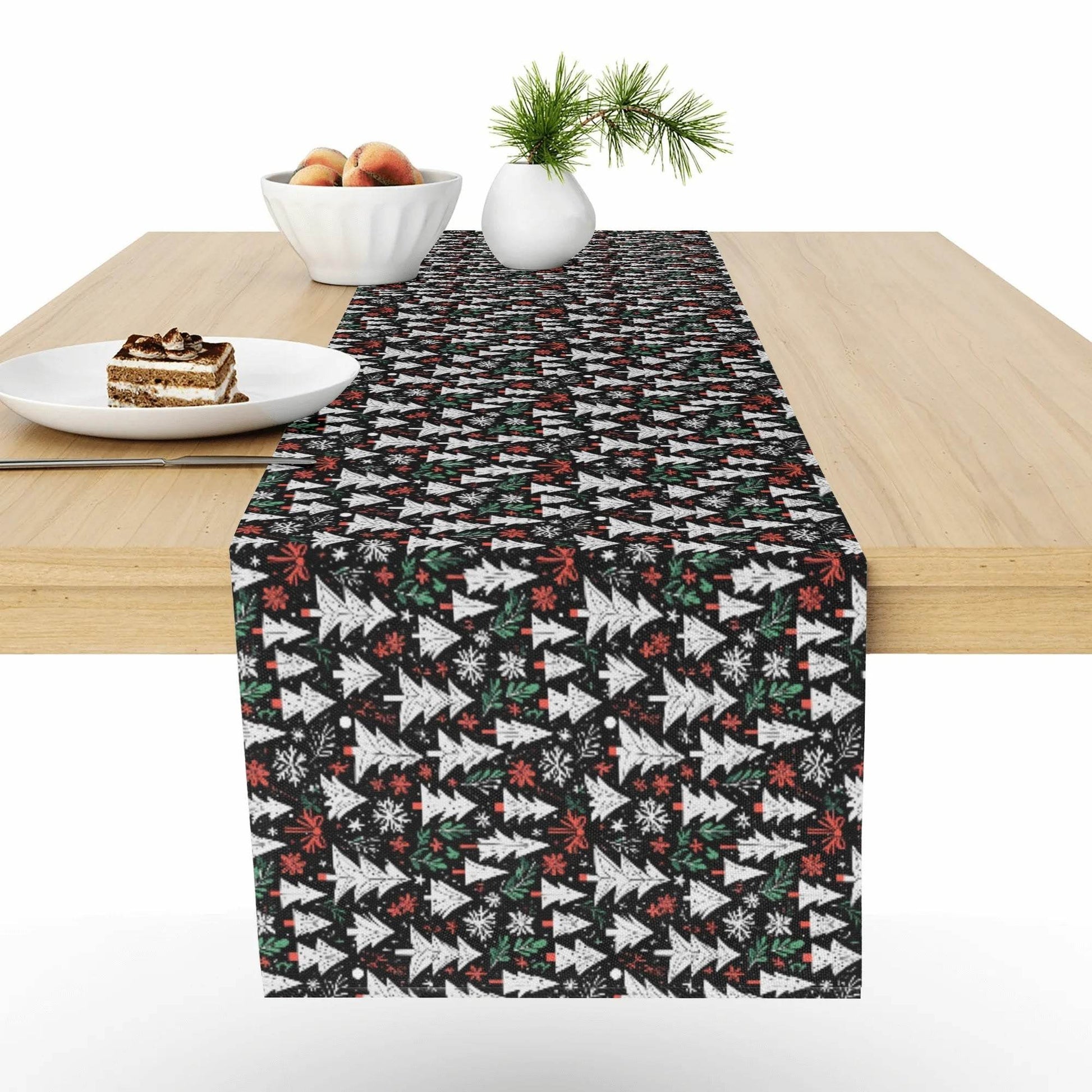 Christmas Trees Polyester Table Runner - DeRose Seasonal