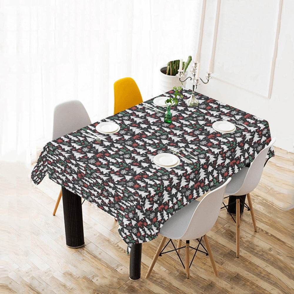 Christmas Trees Polyester Tablecloth Polyester Tablecloth 70"x 52" DeRose Seasonal