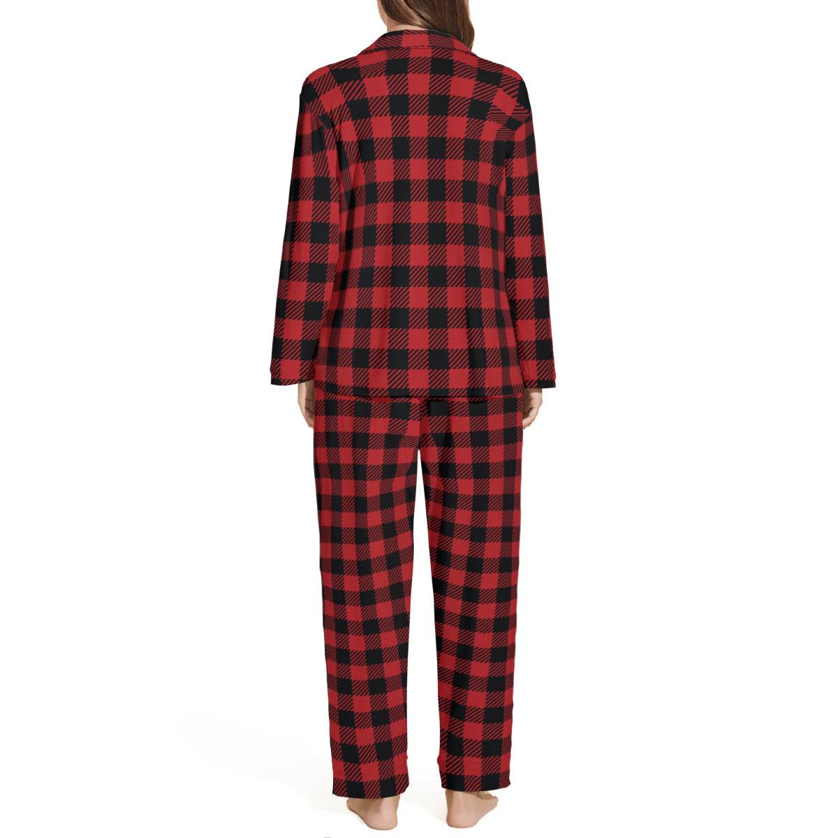 Classic Red Plaid Unisex Pajama Set (Multi-Faceted Design) | Flannel - DeRose Seasonal
