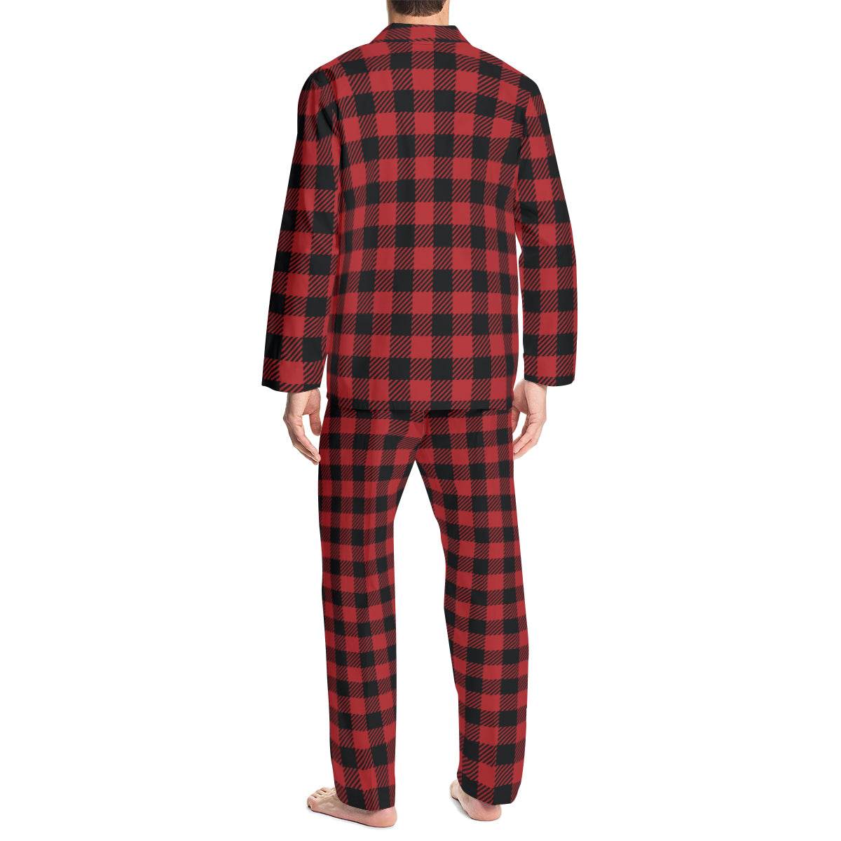 Classic Red Plaid Unisex Pajama Set (Multi-Faceted Design) | Flannel - DeRose Seasonal