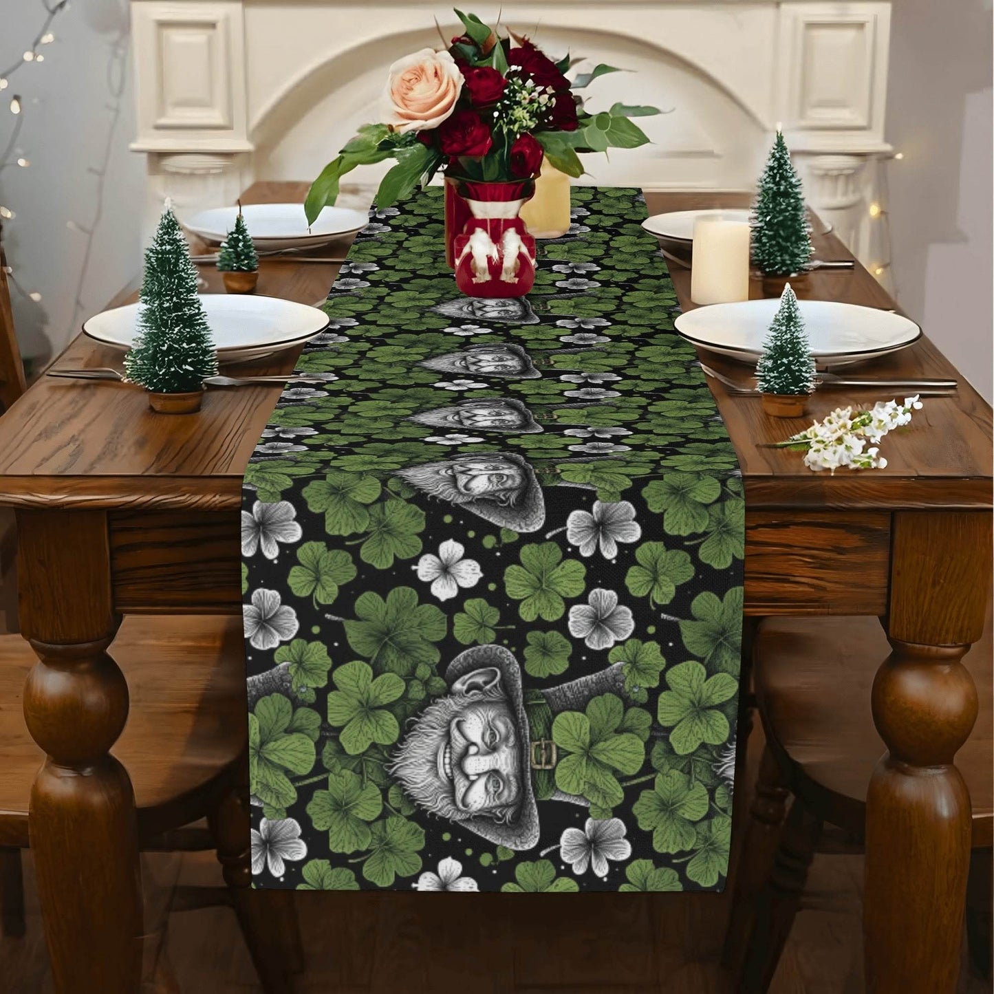 Clover Leprechaun Polyester Table Runner - DeRose Seasonal