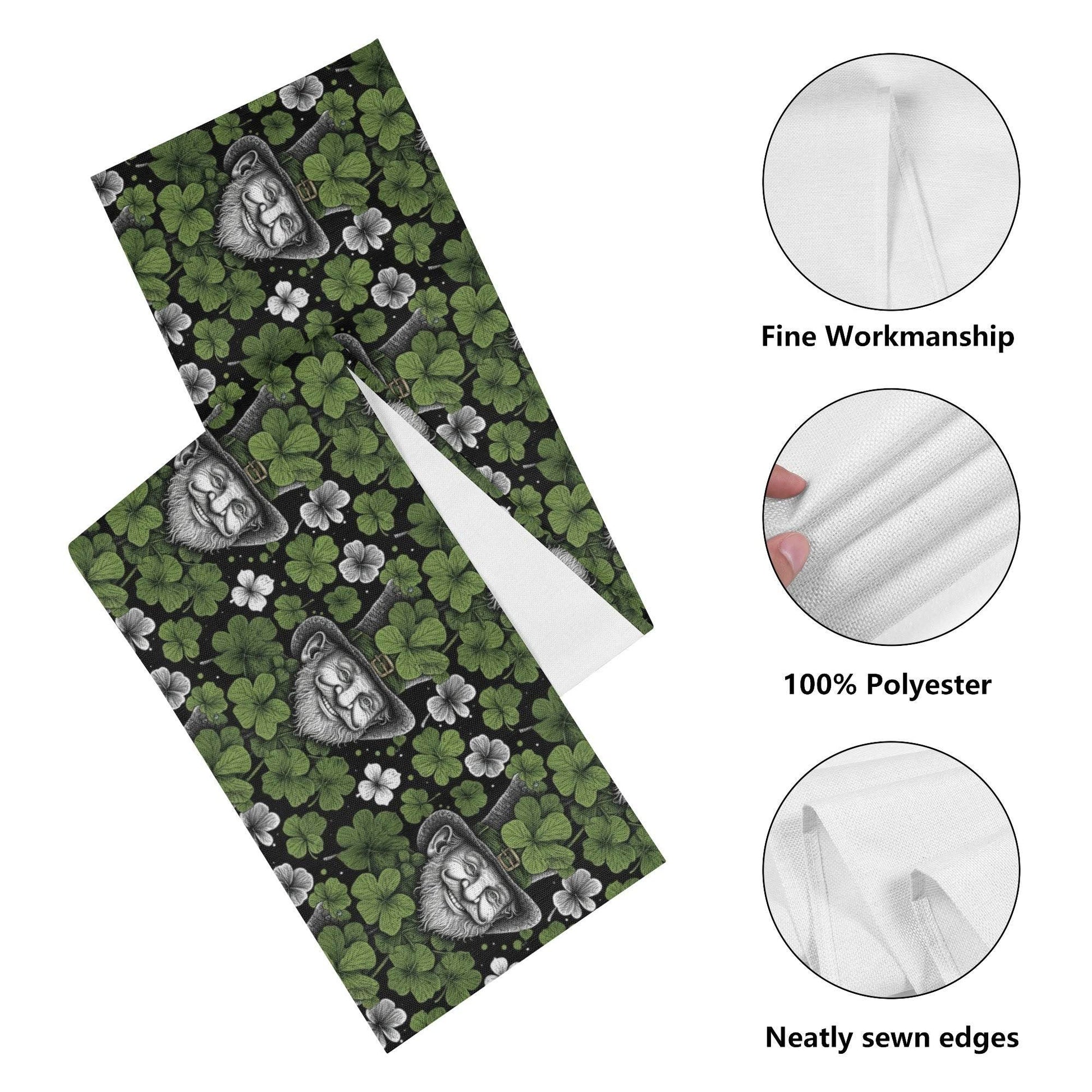 Clover Leprechaun Polyester Table Runner - DeRose Seasonal