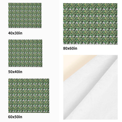 Clover Patch Flannel Breathable Blanket 4 Sizes - DeRose Seasonal