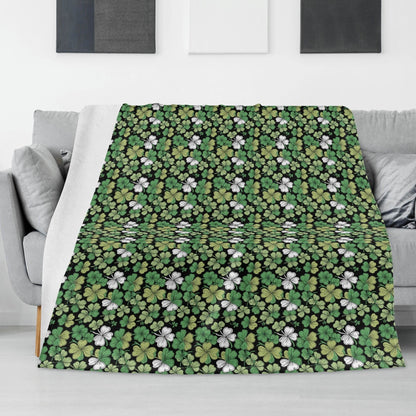 Clover Patch Flannel Breathable Blanket 4 Sizes - DeRose Seasonal