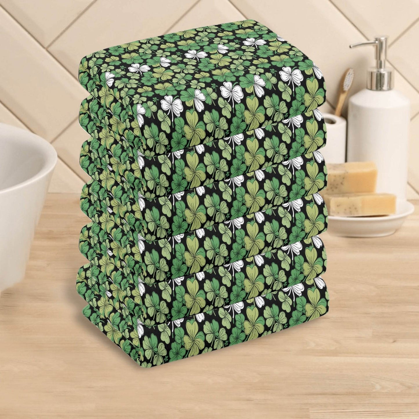 Clover Patch Hand Towels (6 Pcs) - DeRose Seasonal
