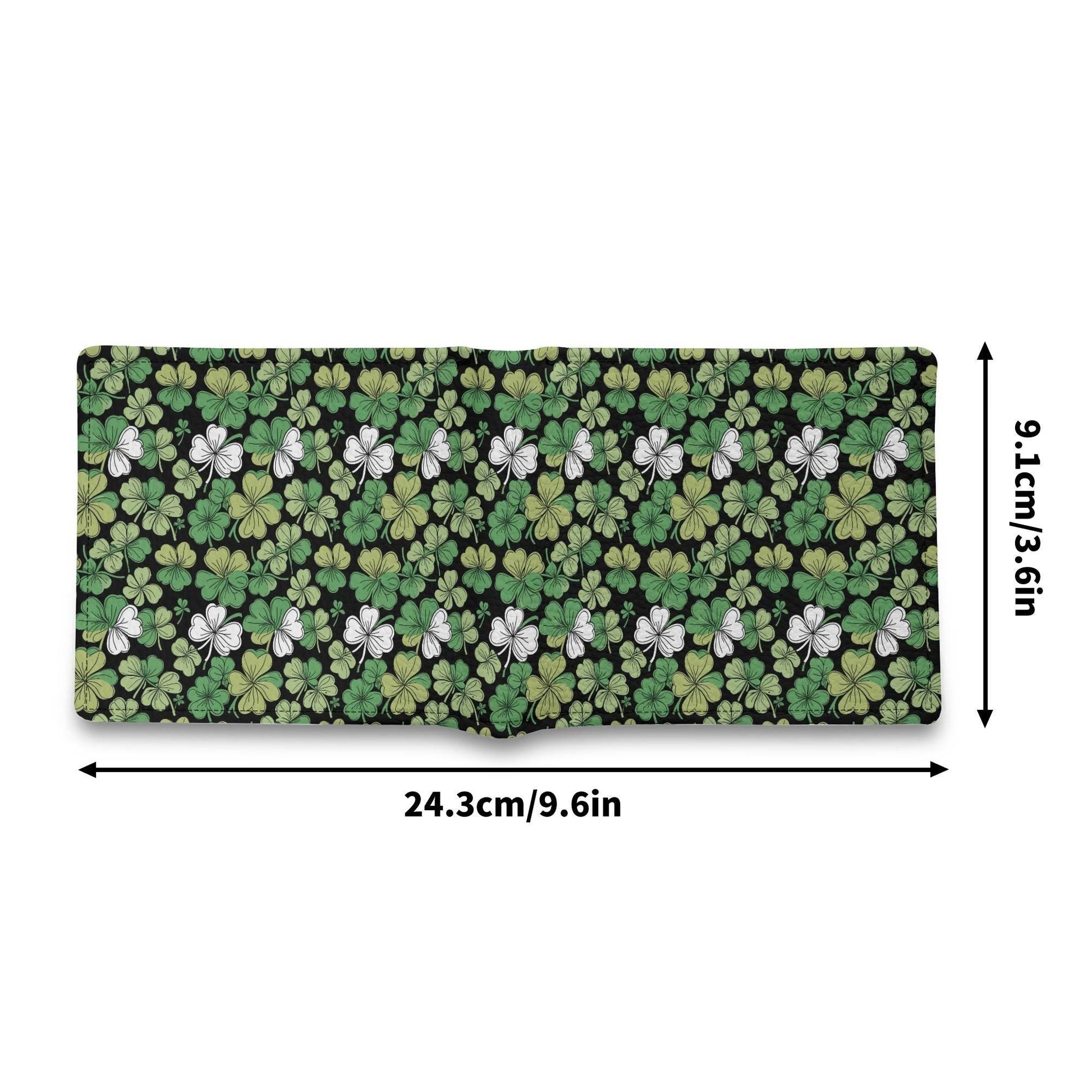 Clover Patch Leather Men's Folded Wallet - DeRose Seasonal
