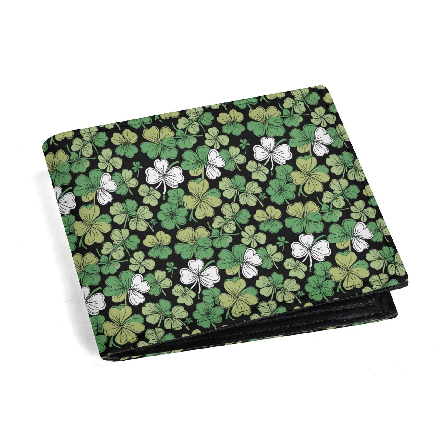 Clover Patch Leather Men's Folded Wallet - DeRose Seasonal
