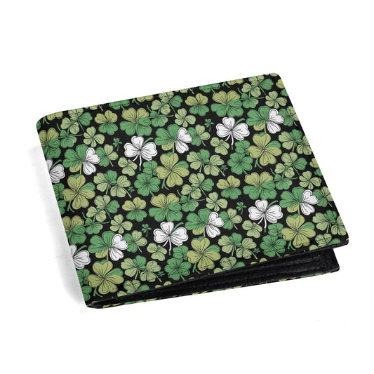 Clover Patch Leather Men's Folded Wallet - DeRose Seasonal