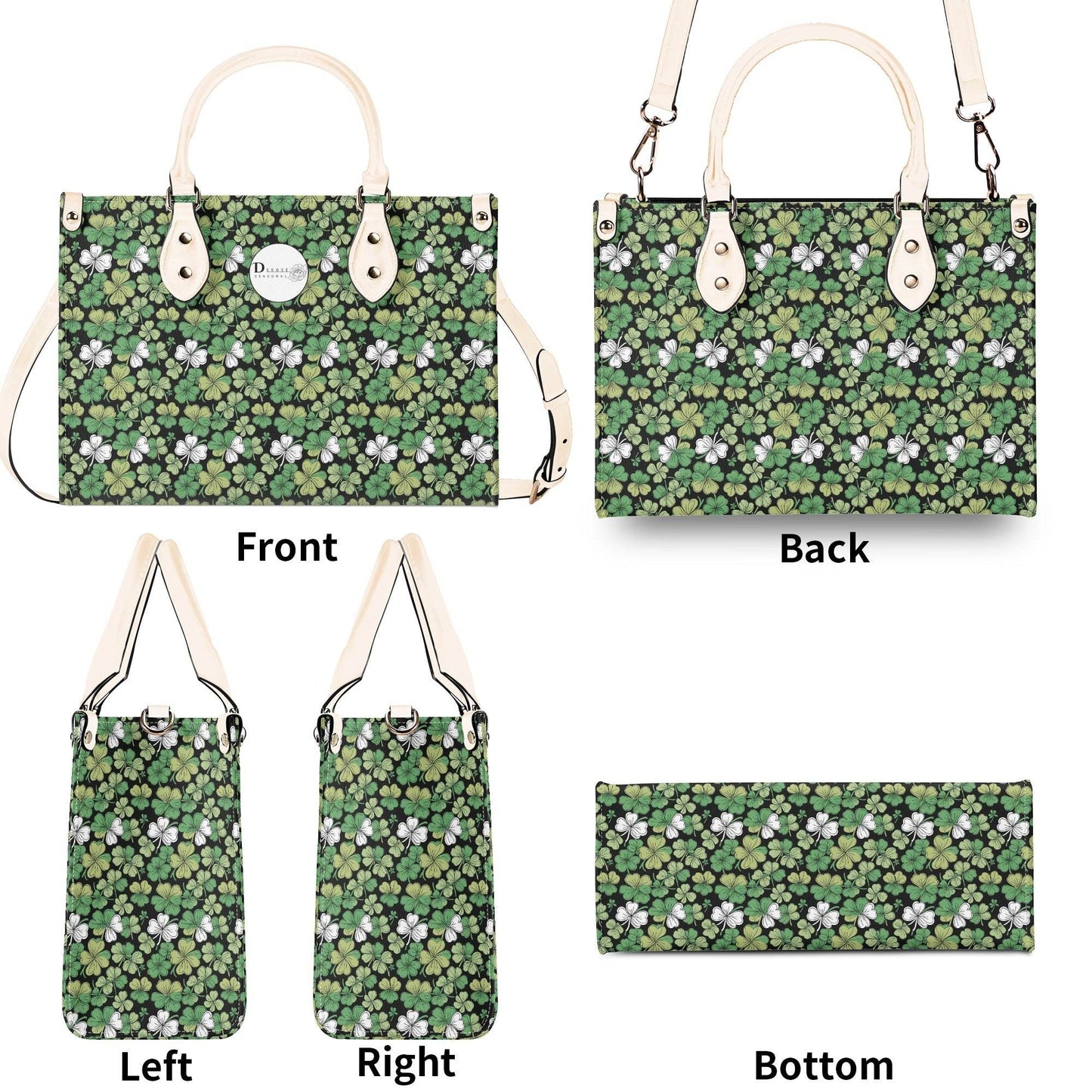Clover Patch Luxury Women Leather Handbag (3 sizes) - DeRose Seasonal