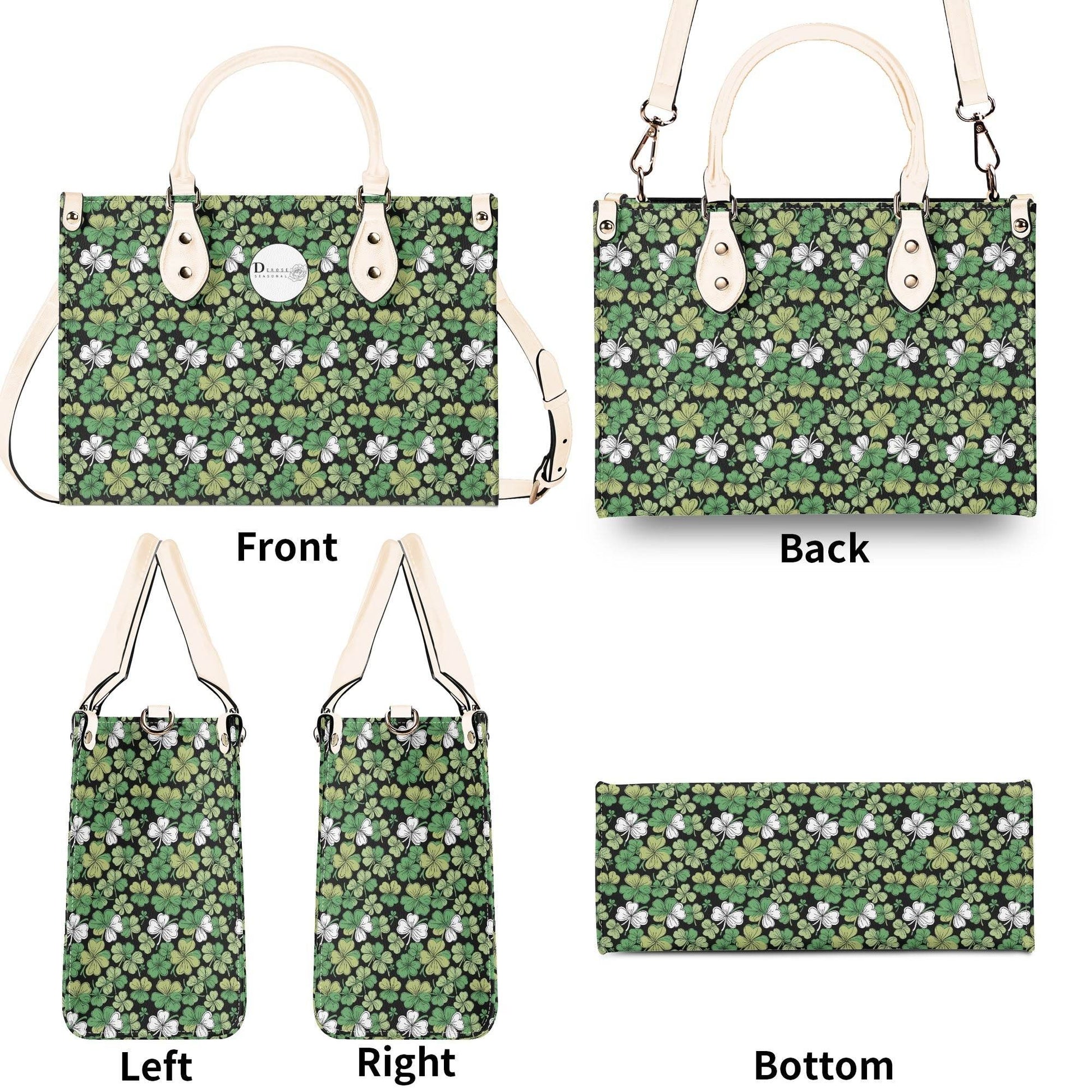 Clover Patch Luxury Women Leather Handbag (3 sizes) - DeRose Seasonal