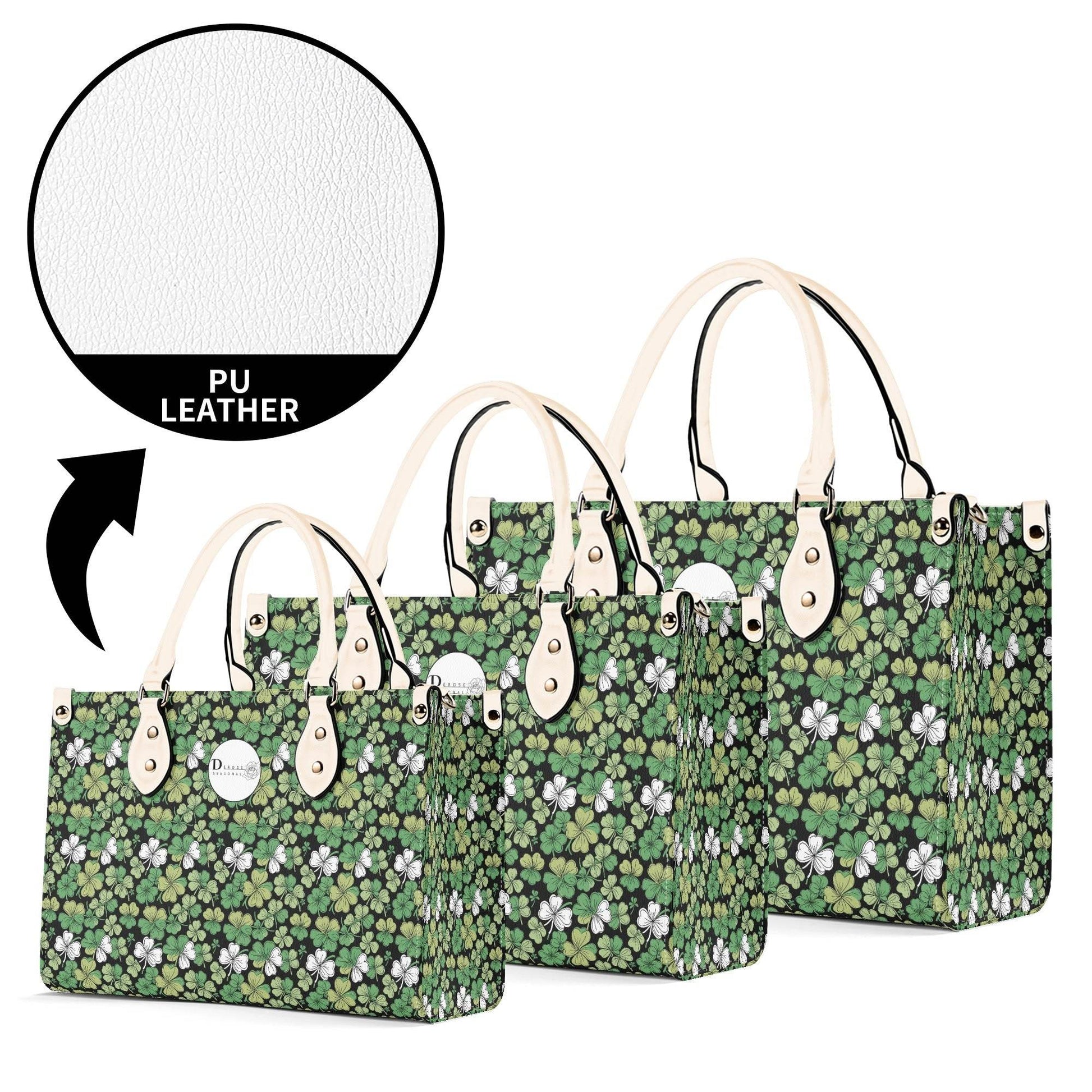 Clover Patch Luxury Women Leather Handbag (3 sizes) - DeRose Seasonal