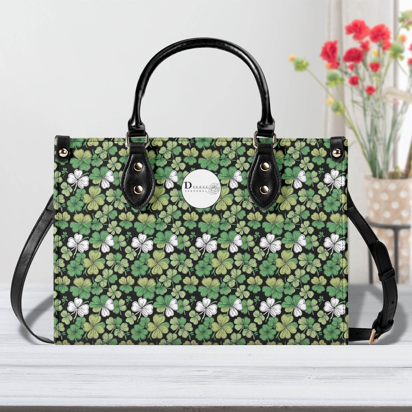 Clover Patch Luxury Women Leather Handbag (3 sizes) - DeRose Seasonal