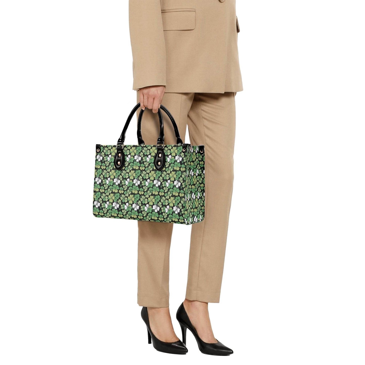 Clover Patch Luxury Women Leather Handbag (3 sizes) - DeRose Seasonal