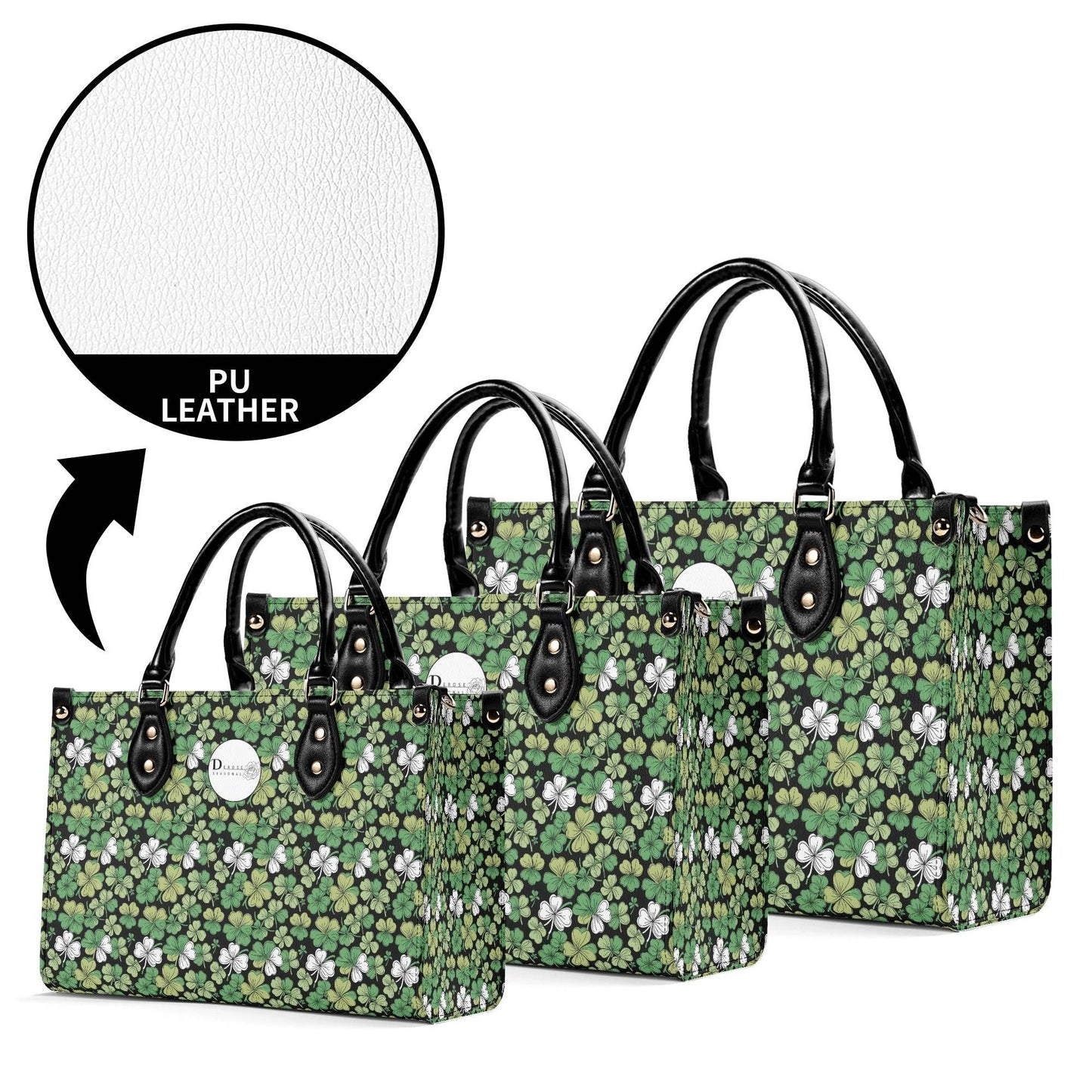 Clover Patch Luxury Women Leather Handbag (3 sizes) - DeRose Seasonal