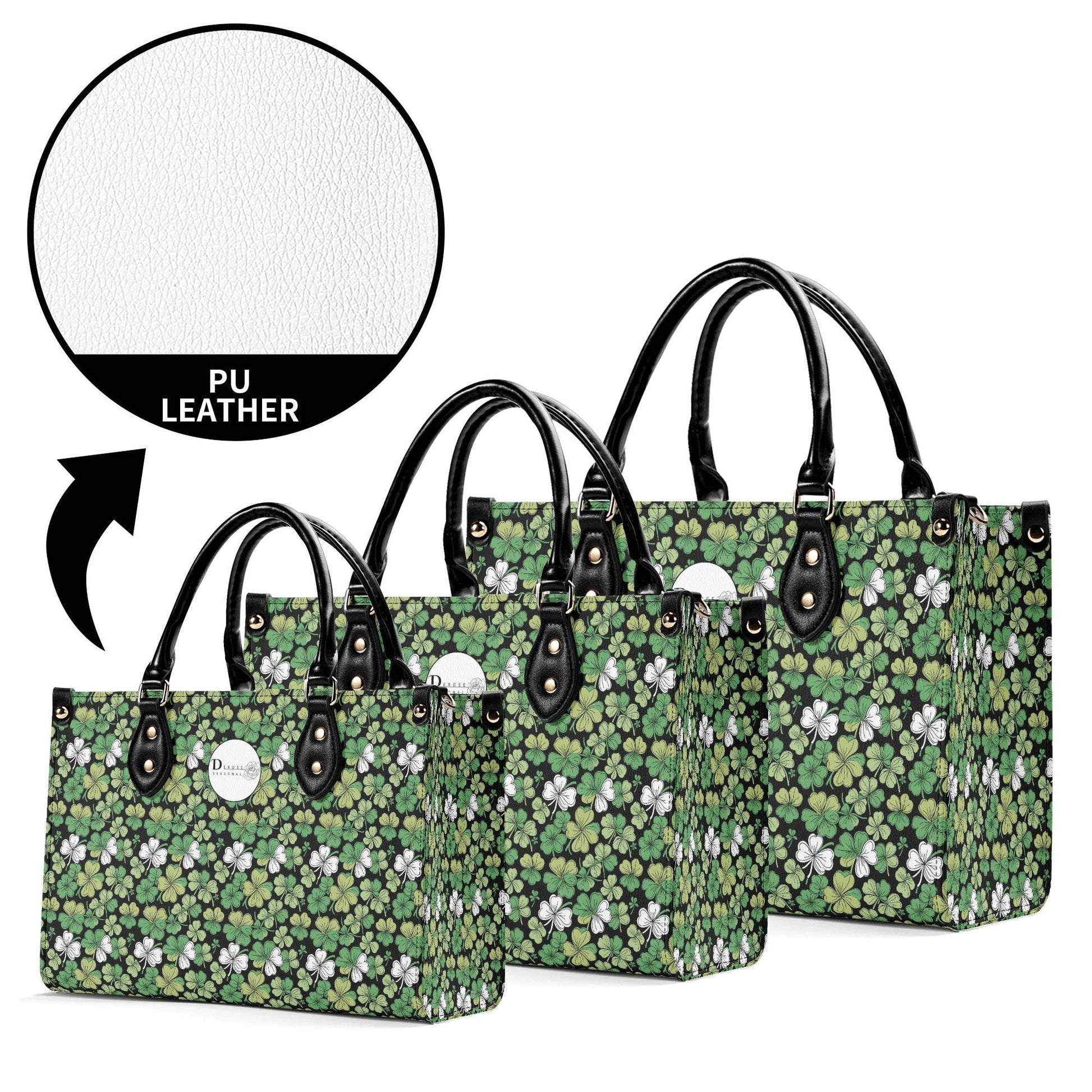 Clover Patch Luxury Women Leather Handbag (3 sizes) - DeRose Seasonal