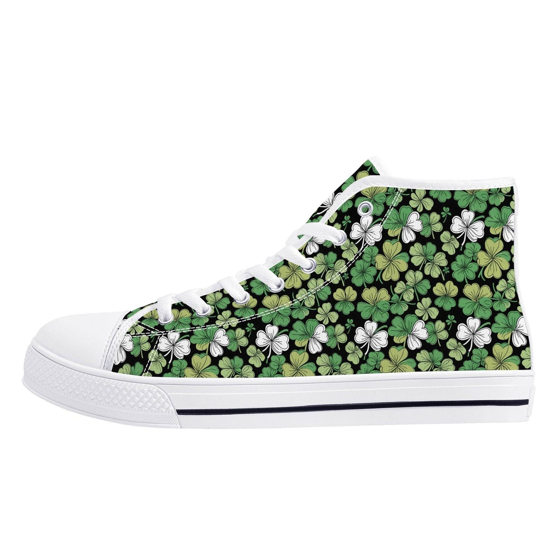Clover Patch Men's High Top Canvas Shoes - DeRose Seasonal