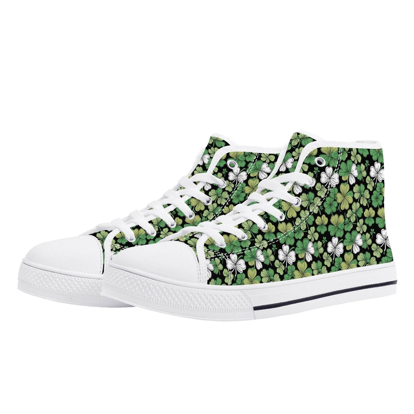 Clover Patch Men's High Top Canvas Shoes - DeRose Seasonal