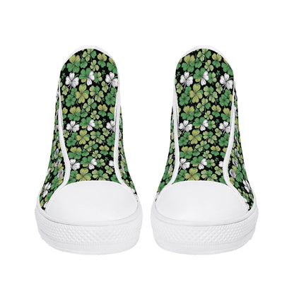 Clover Patch Men's High Top Canvas Shoes - DeRose Seasonal