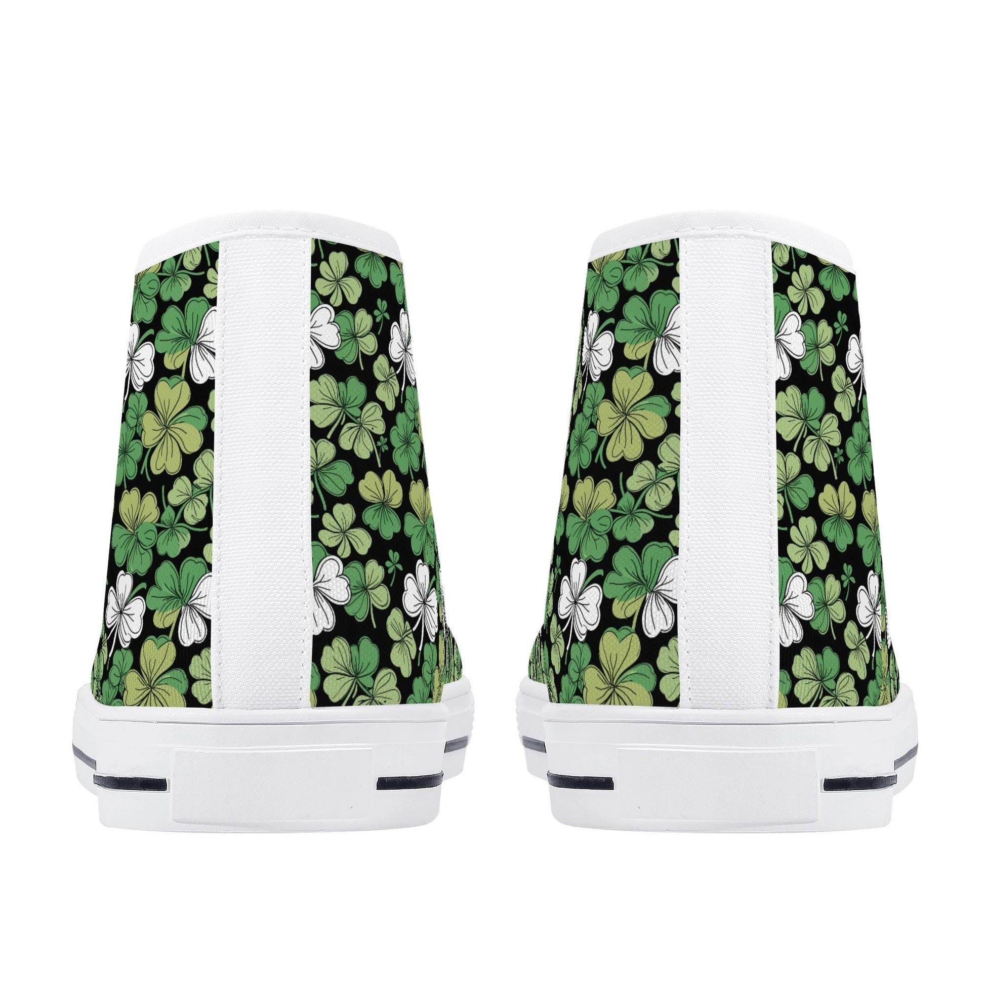 Clover Patch Men's High Top Canvas Shoes - DeRose Seasonal