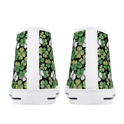 Clover Patch Men's High Top Canvas Shoes - DeRose Seasonal