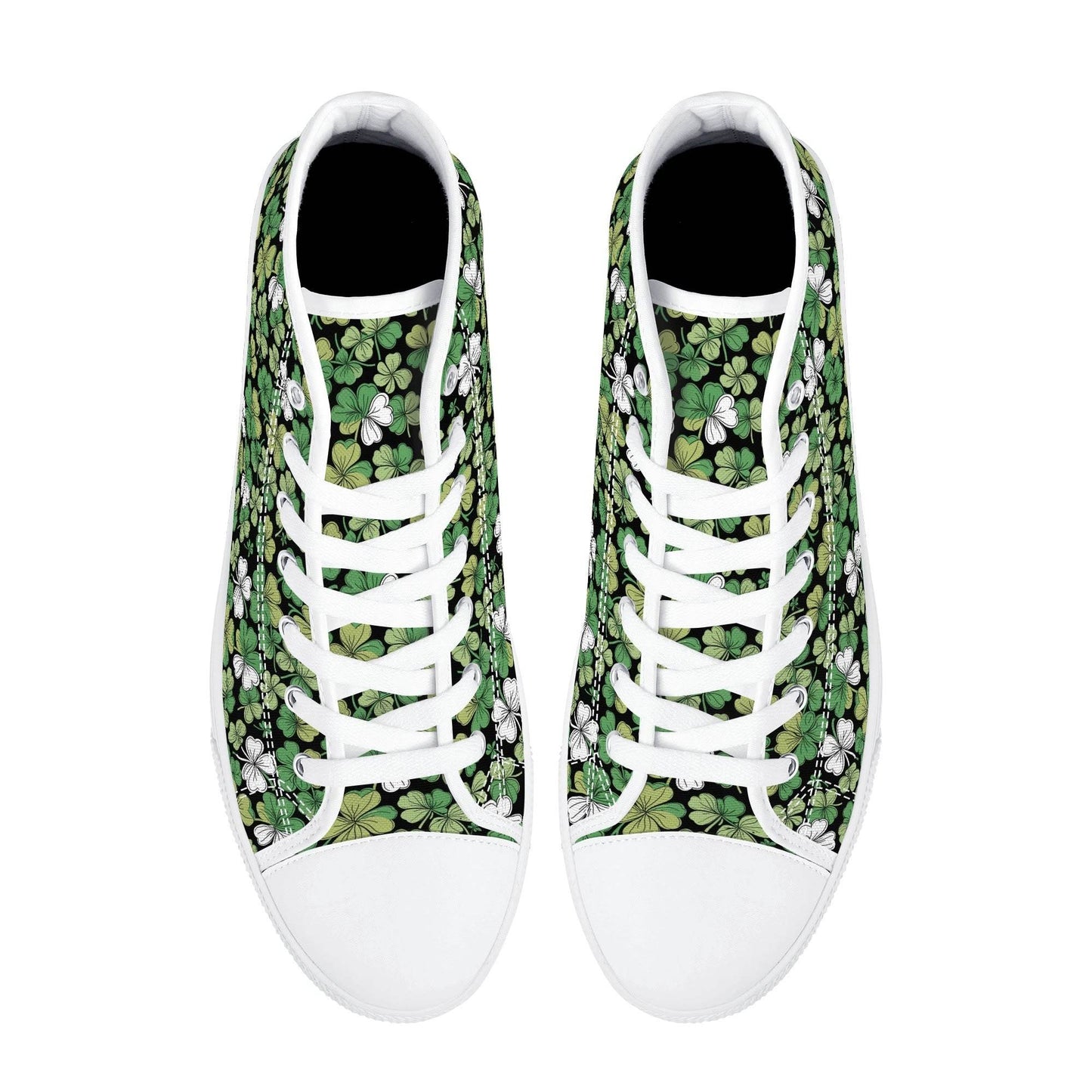 Clover Patch Men's High Top Canvas Shoes - DeRose Seasonal