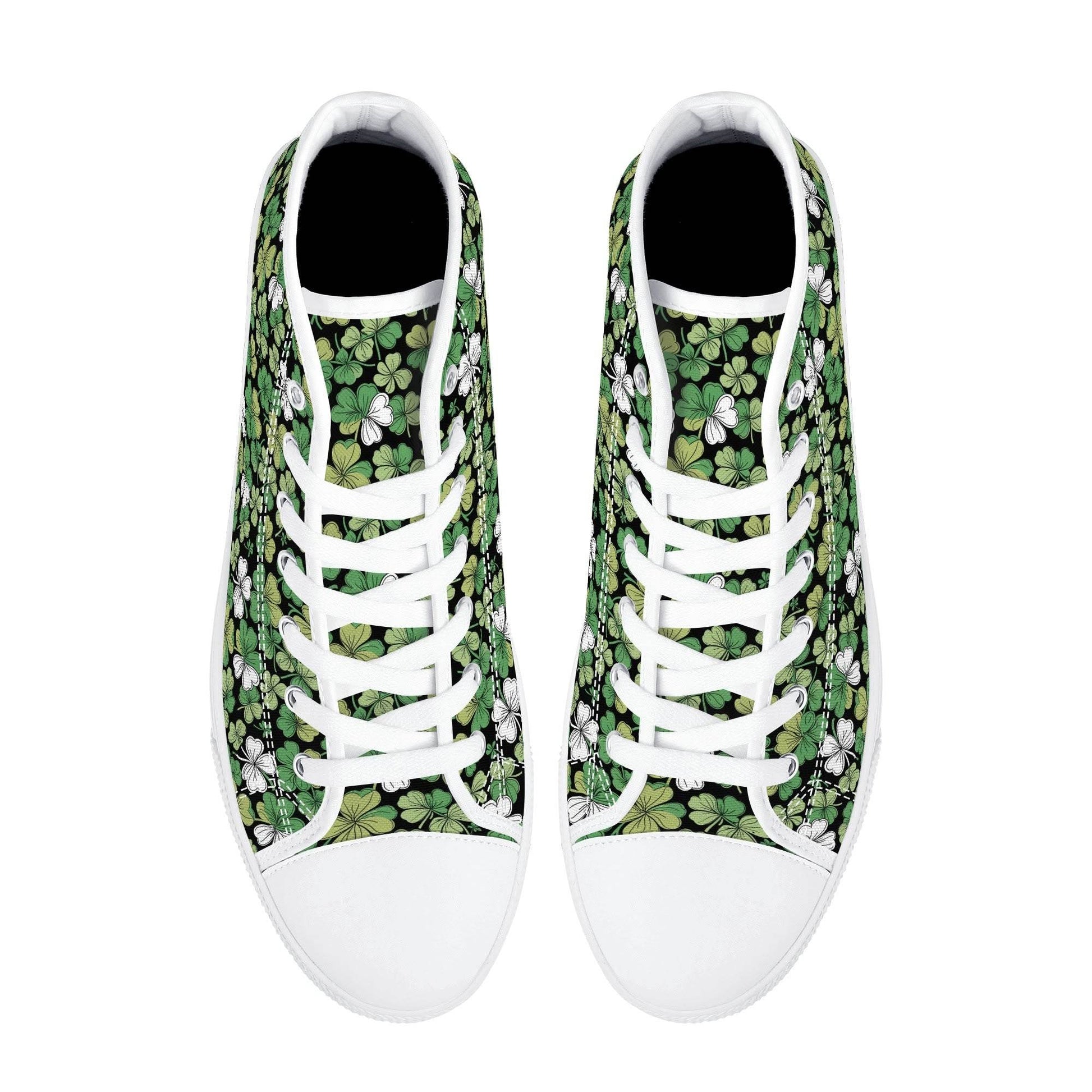 Clover Patch Men's High Top Canvas Shoes - DeRose Seasonal