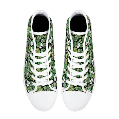 Clover Patch Men's High Top Canvas Shoes - DeRose Seasonal