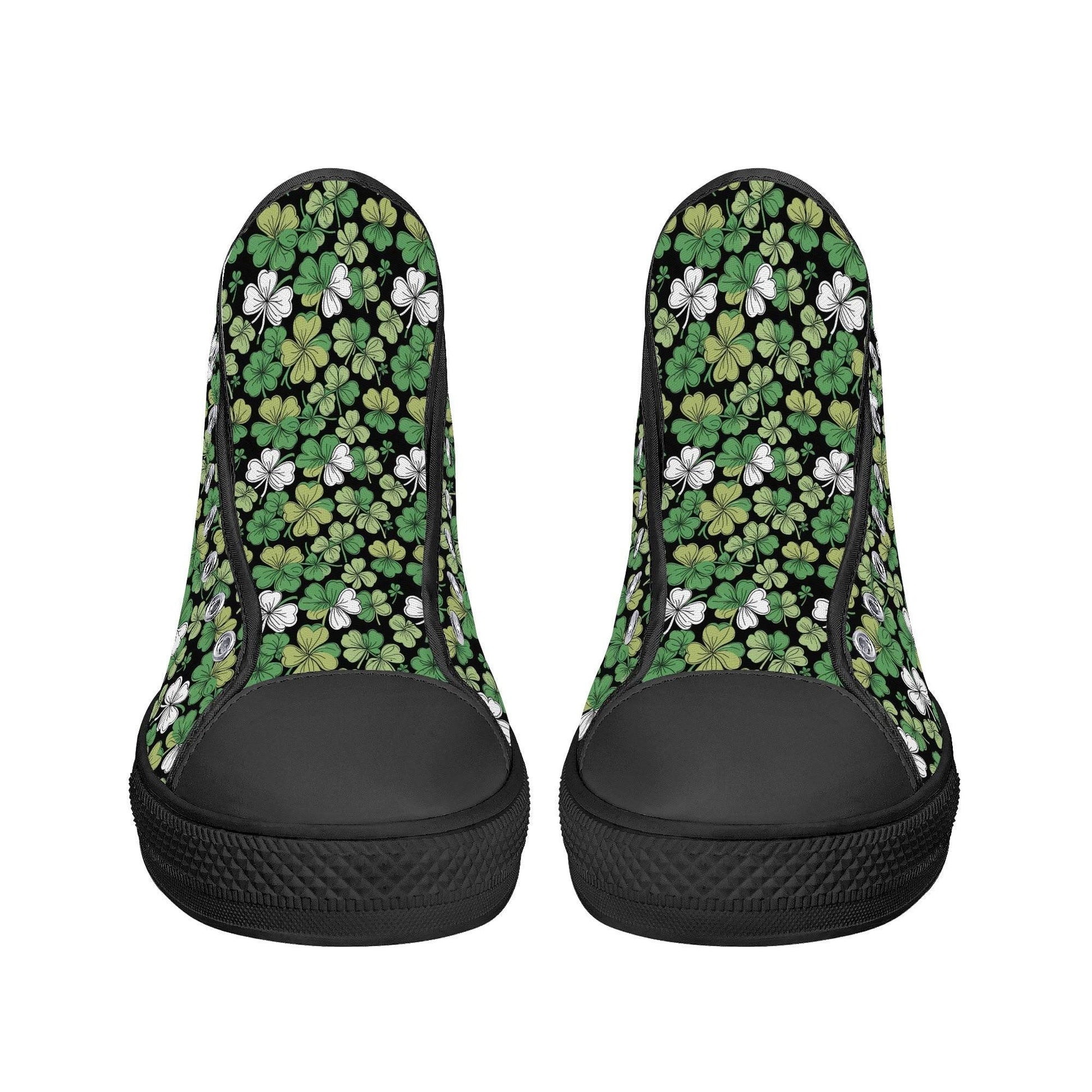 Clover Patch Men's High Top Canvas Shoes - DeRose Seasonal