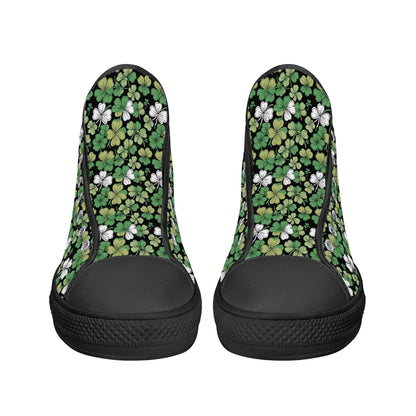 Clover Patch Men's High Top Canvas Shoes - DeRose Seasonal