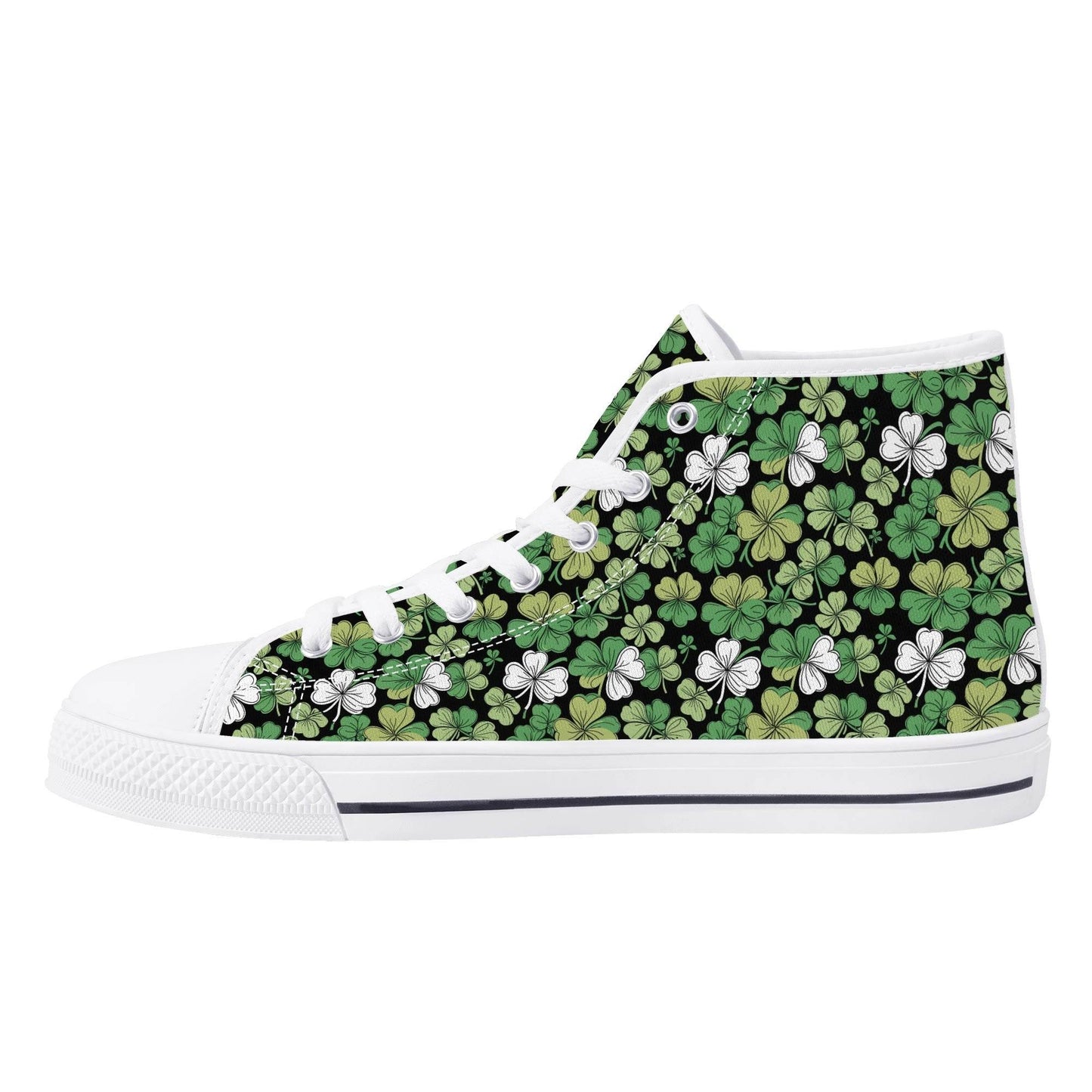 Clover Patch Men's High Top Canvas Shoes - DeRose Seasonal