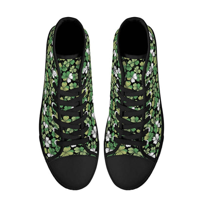 Clover Patch Men's High Top Canvas Shoes - DeRose Seasonal