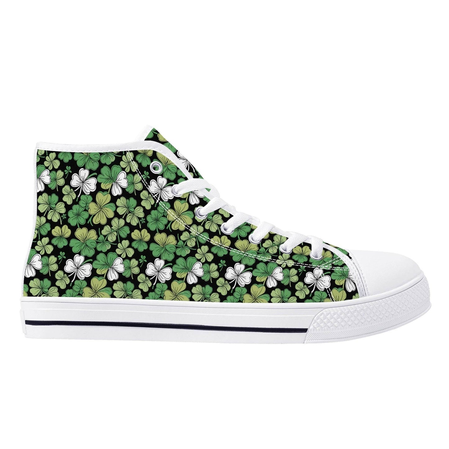 Clover Patch Men's High Top Canvas Shoes - DeRose Seasonal