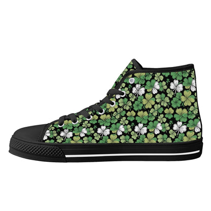 Clover Patch Men's High Top Canvas Shoes - DeRose Seasonal