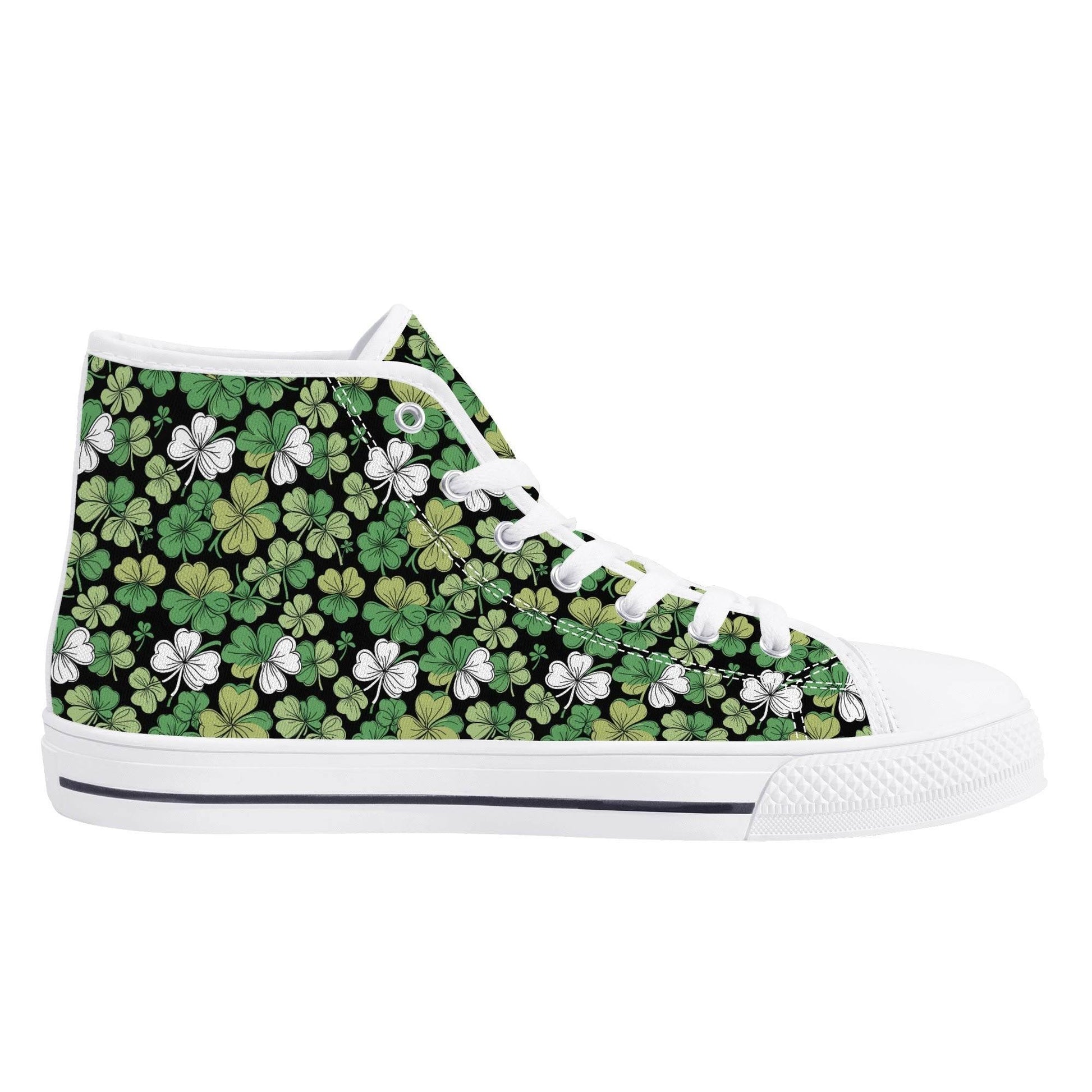 Clover Patch Men's High Top Canvas Shoes - DeRose Seasonal