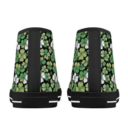 Clover Patch Men's High Top Canvas Shoes - DeRose Seasonal