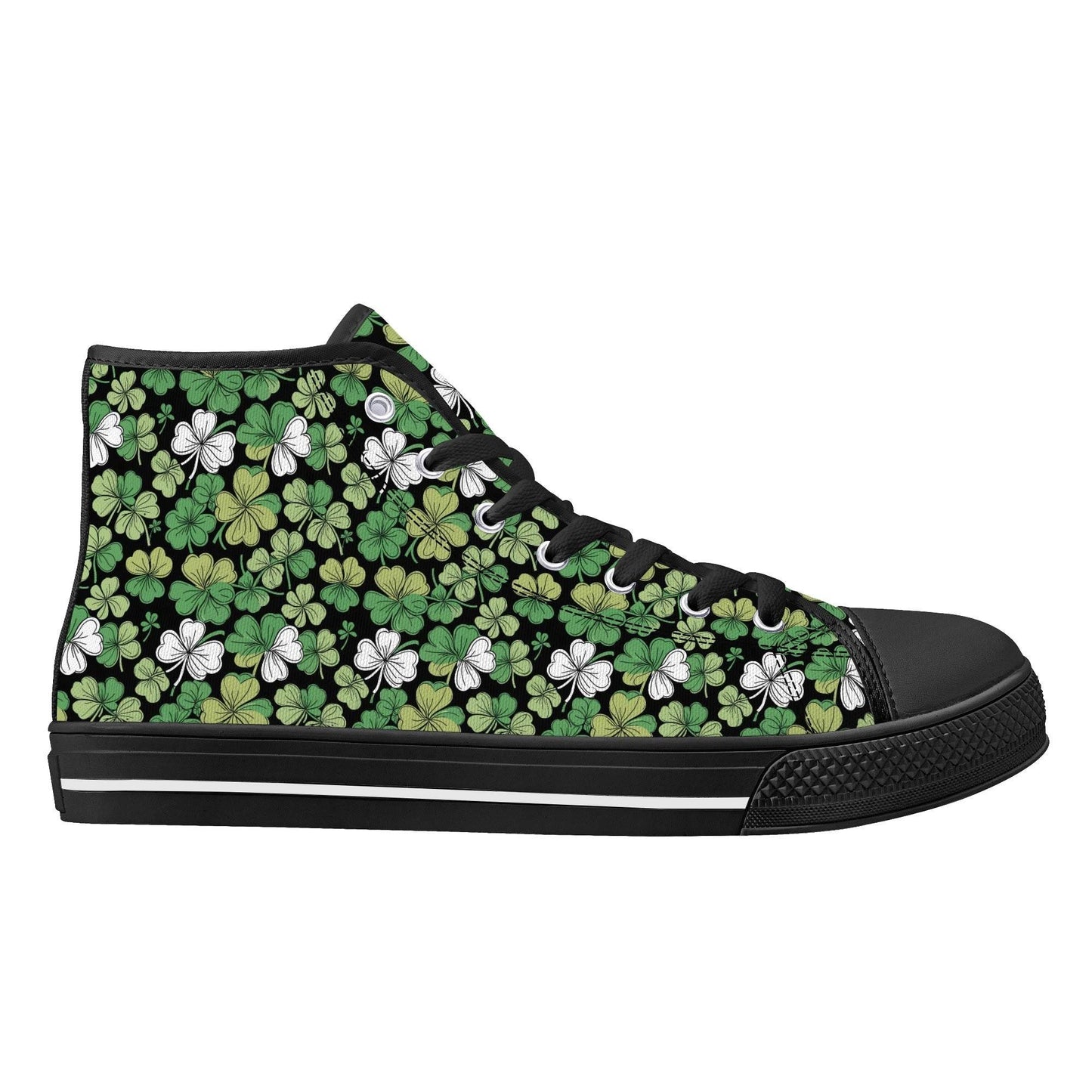 Clover Patch Men's High Top Canvas Shoes - DeRose Seasonal