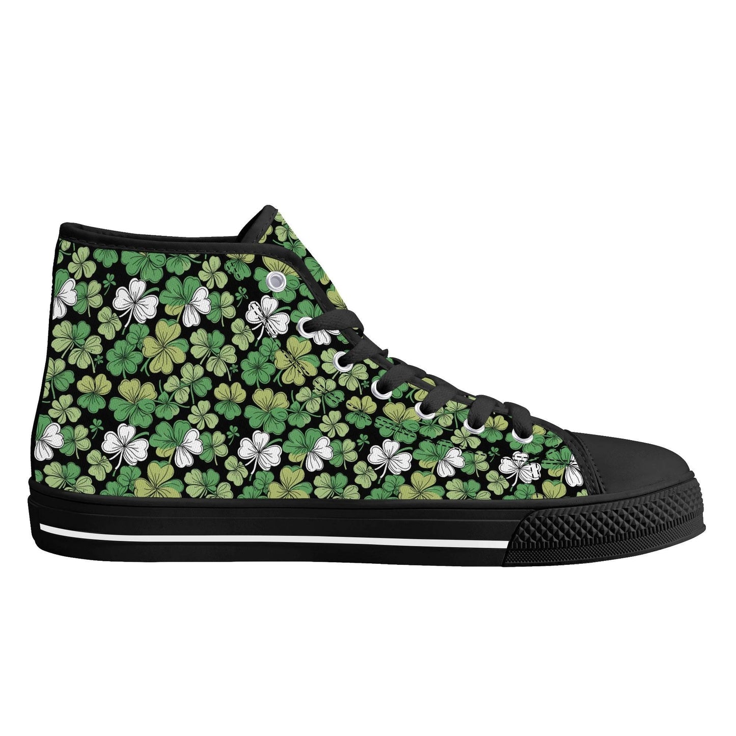 Clover Patch Men's High Top Canvas Shoes - DeRose Seasonal