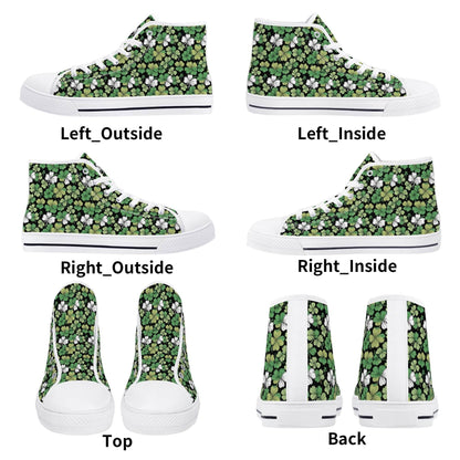 Clover Patch Men's High Top Canvas Shoes - DeRose Seasonal
