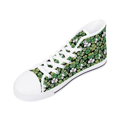 Clover Patch Men's High Top Canvas Shoes - DeRose Seasonal