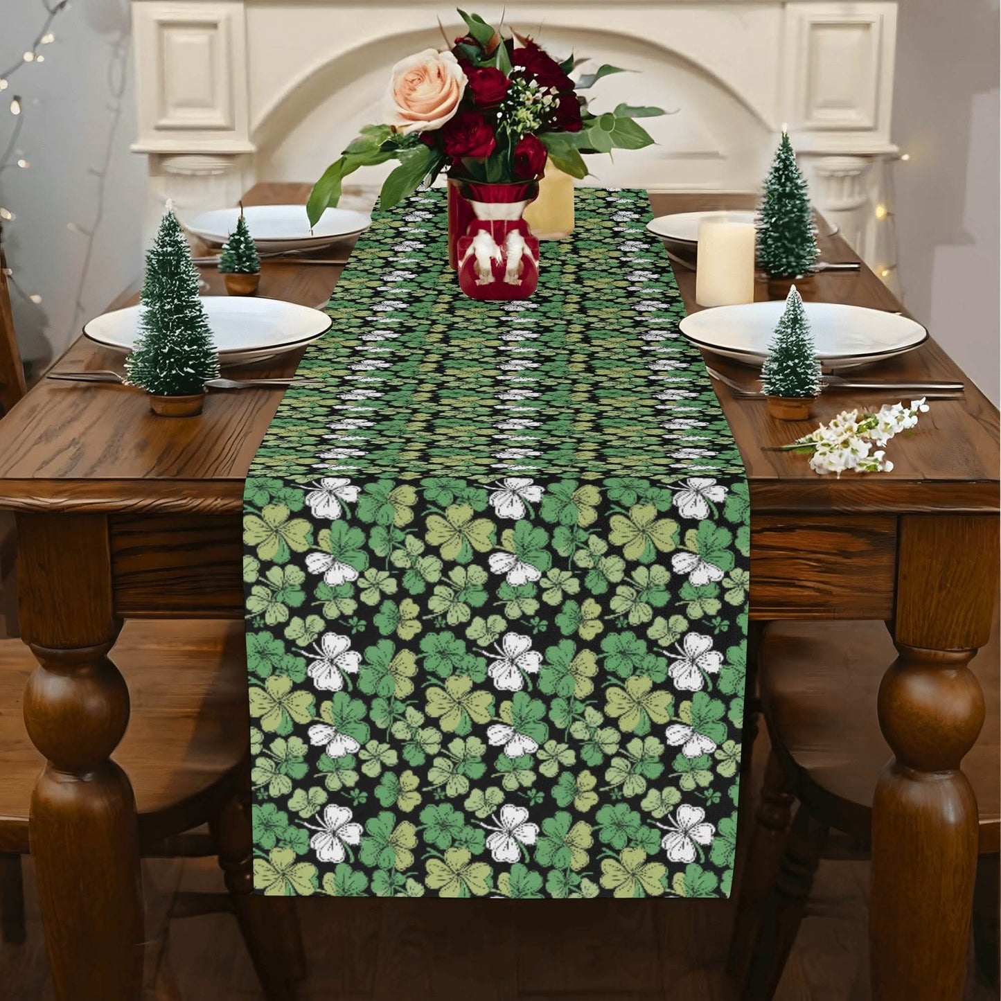 Clover Patch Polyester Table Runner - DeRose Seasonal