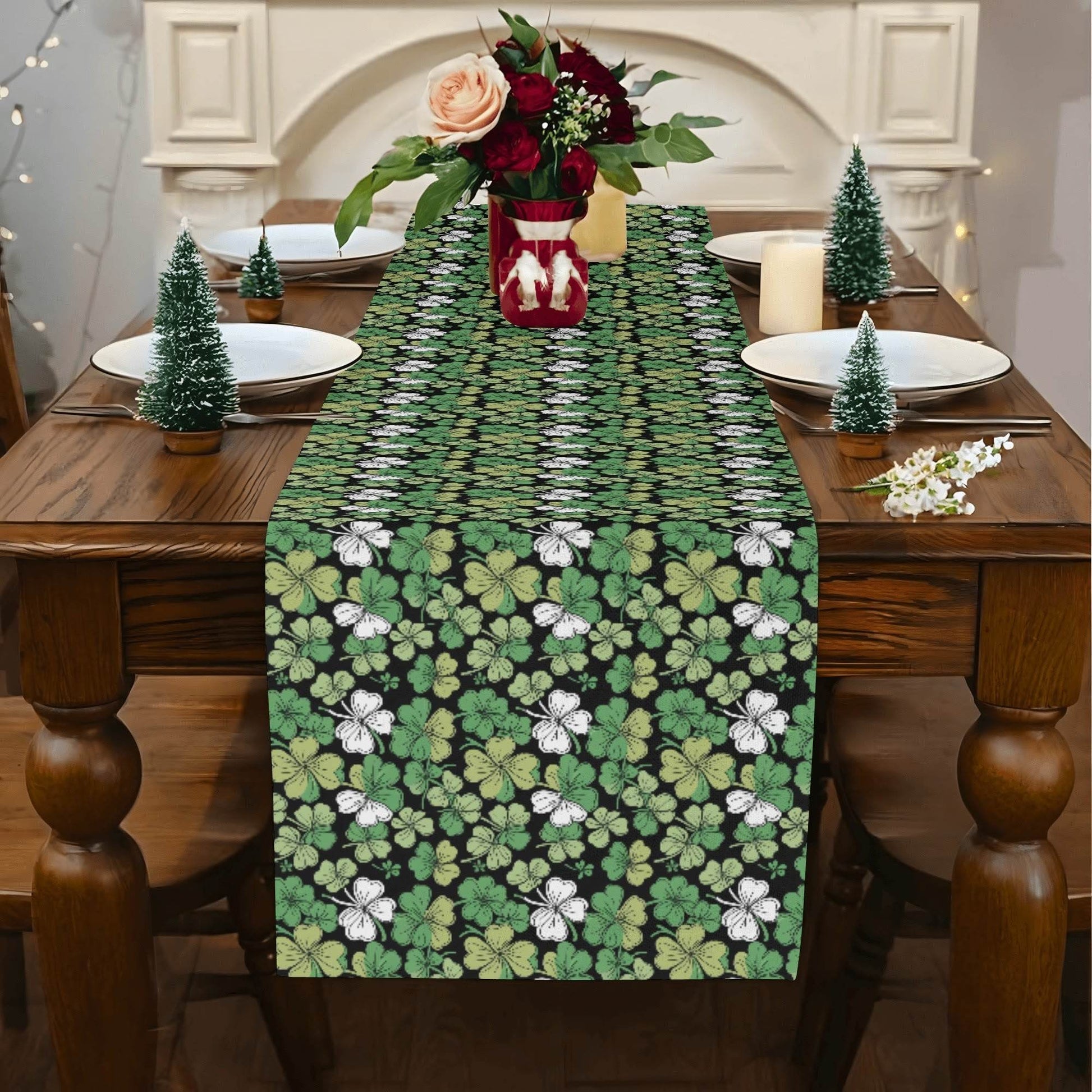 Clover Patch Polyester Table Runner - DeRose Seasonal