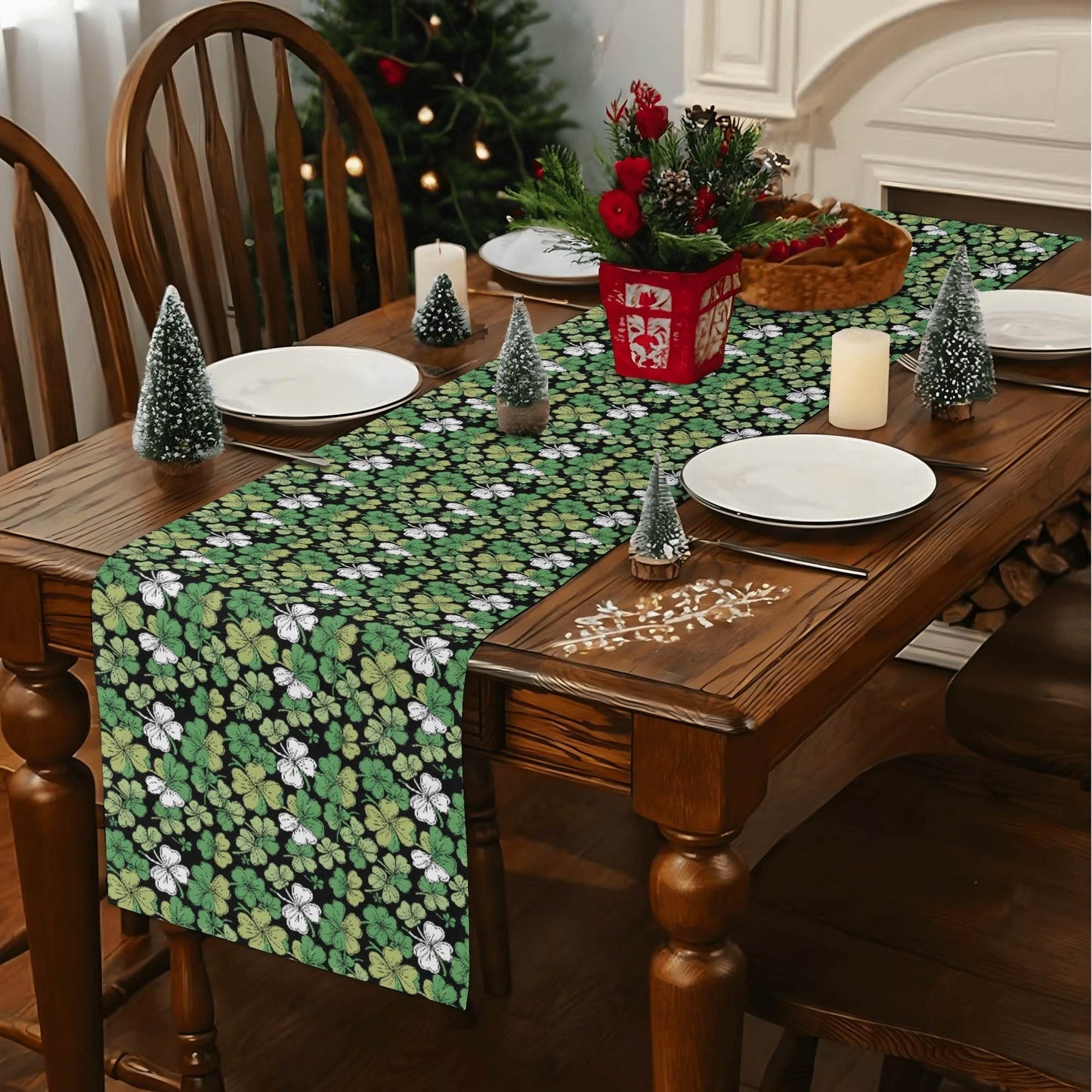 Clover Patch Polyester Table Runner - DeRose Seasonal