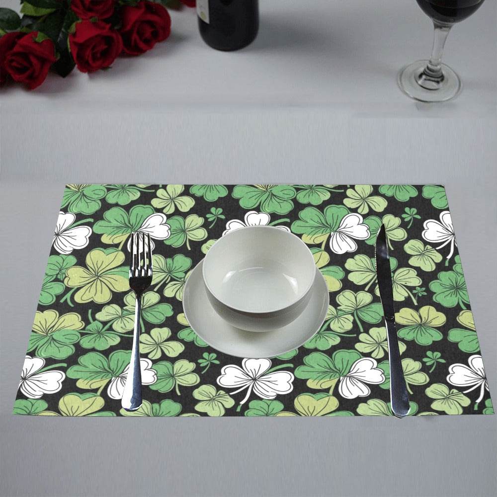 Clover Patch Table Placemat (set of 6) Placemats 12" x 18" (Set of 6) DeRose Seasonal