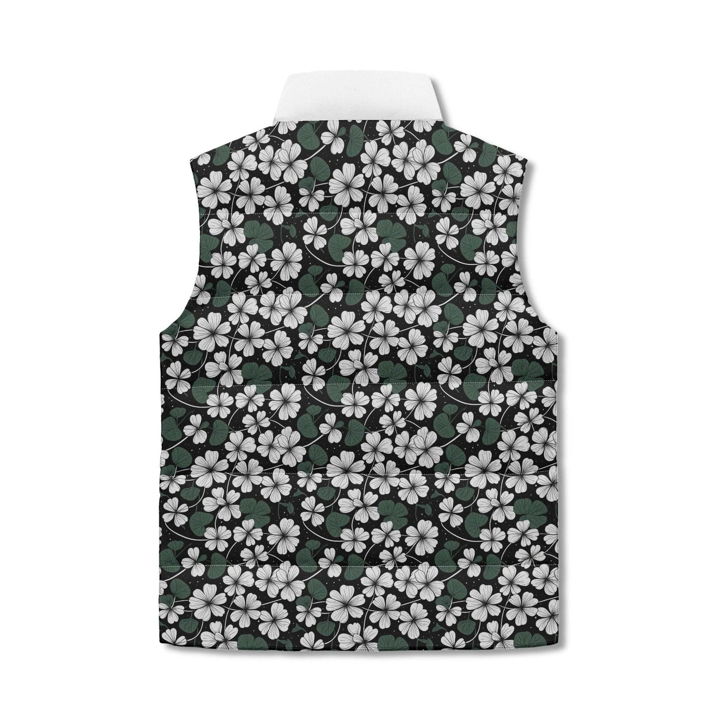 Clover Patch Unisex Lightweight Stand Collar Zip Up Puffer Vest - DeRose Seasonal