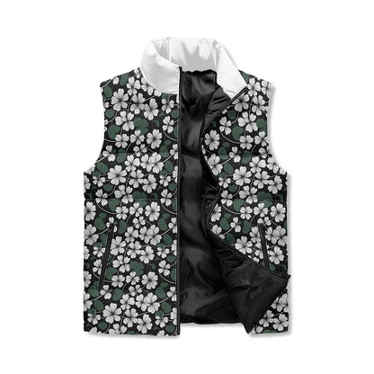 Clover Patch Unisex Lightweight Stand Collar Zip Up Puffer Vest - DeRose Seasonal