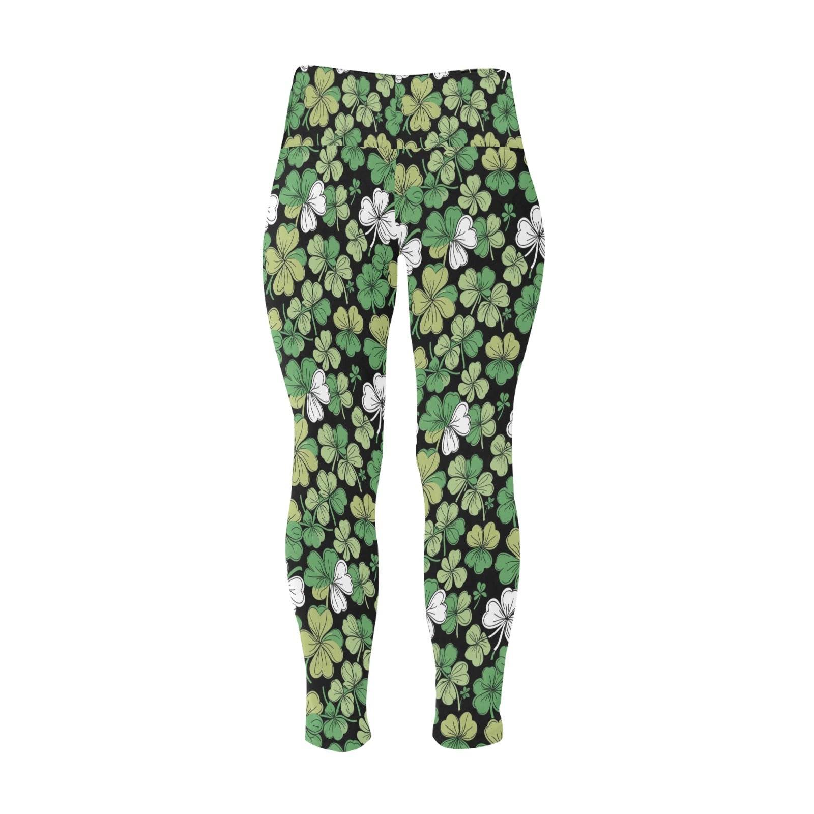 Clover Patch Women's Plus Size High Waited Leggings Women's High Waist Leggings(Plus Size)(ModelL45) - DeRose Seasonal